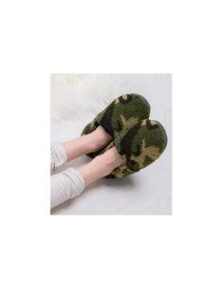 TOTES Camouflage Borg Slippers -Totes VNO4I SQ6 0000000047 GREEN SLd
