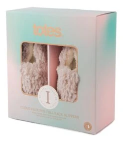 TOTES Eva Cloud Textured Faux Fur Mini Me Slipper -Totes VNO4J SQ3 0000000108 BEIGE SLb