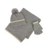 TOTES Knitted Hat, Scarf And Gloves Set 2 TOTES Knitted Hat, Scarf And Gloves Set -Totes VNS1V SQ1 0000000005 GREY SLf