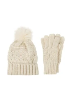TOTES Cable Hat And Gloves Set