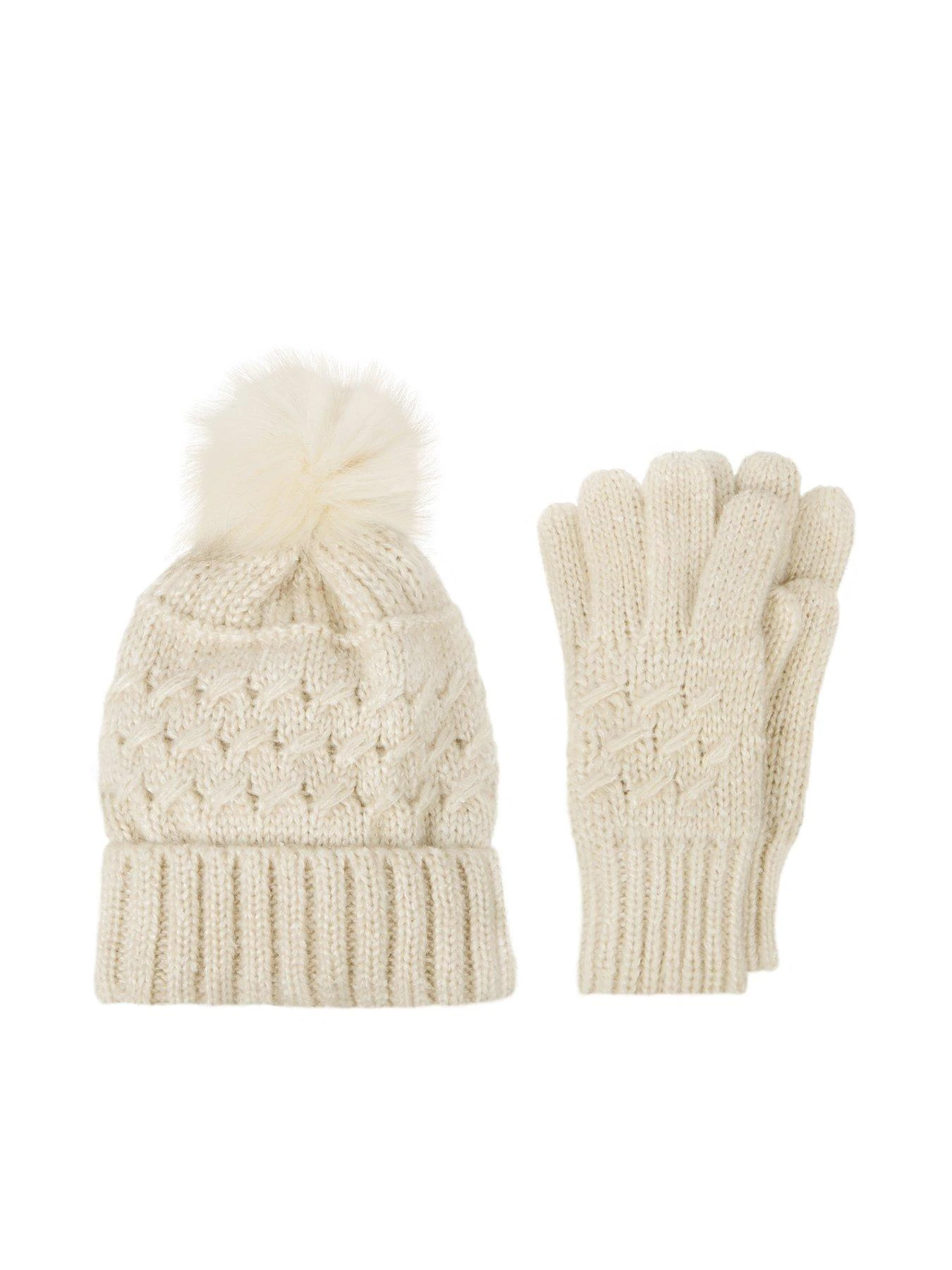 TOTES Cable Hat And Gloves Set 3 TOTES Cable Hat And Gloves Set