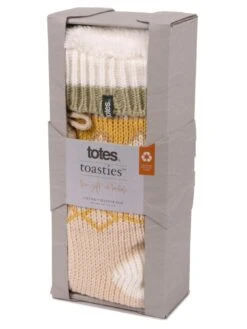 TOTES Totes1pp Fair Isle Slipper Socks With Tassel Poms - Contains Recycled Fabric -Totes VNS66 SQ3 0000000076 YELLOW MDo