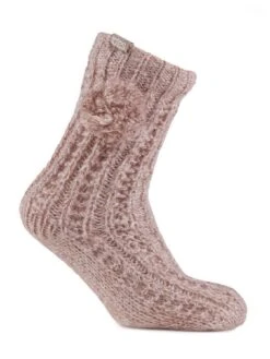 TOTES Totes1pp Luxury Sparkle Slipper-sox With Pom Contains Recycled Fabric -Totes VNS67 SQ4 0000000063 PINK MDd