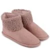 TOTES Isotoner Cable Boot With Curly Fur Cuff - Pink -Totes VNVWH SQ1 0000000063 PINK SLs