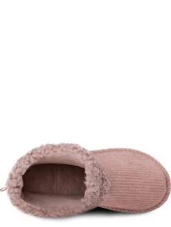 TOTES Isotoner Cable Boot With Curly Fur Cuff - Pink 8 TOTES Isotoner Cable Boot With Curly Fur Cuff - Pink -Totes VNVWH SQ4 0000000063 PINK SLt