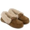 TOTES Isotoner Real Suede Fur Lined Moccasin - Brown -Totes VNVWI SQ1 0000000143 BROWN SLs