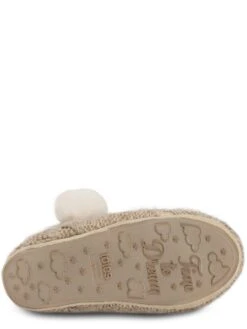 TOTES Cable Knit Boot Slippers - Cream -Totes VNVWV SQ5 0000000067 CREAM SLu