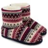 TOTES Fair Isle Knit Boot Slippers - Multi -Totes VNVWW SQ1 0000000029 MULTI SLs