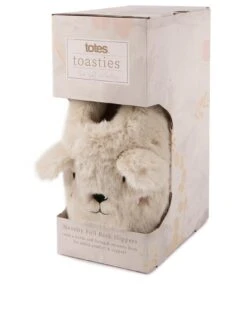 TOTES Novelty Bear Faux Fur Slippers - Cream -Totes VNVWX SQ3 0000000067 CREAM SLb