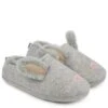 TOTES Novelty Bunny Slippers - Grey