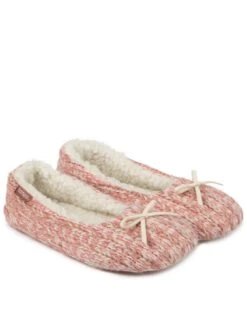 TOTES Knitted Ballet Slippers - Pink