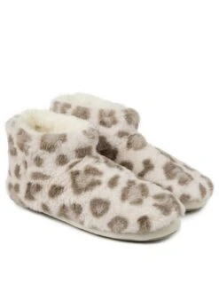 Totes 22 TOTES Faux Fur Animal Short Boot Slippers