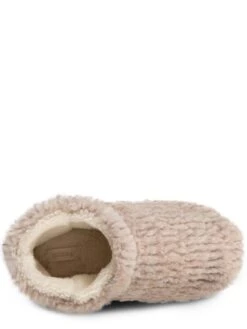 TOTES Faux Fur Short Boot Slippers - Cream -Totes VNVX6 SQ4 0000000067 CREAM SLt