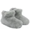 TOTES Faux Fur Boot Slippers - Grey