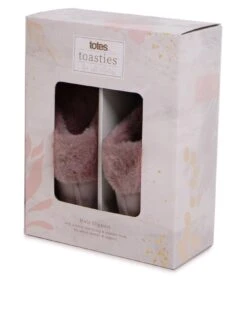 TOTES Velour Mule Slippers - Light Brown -Totes VNVXB SQ3 0000001277 LIGHT BROWN SLb