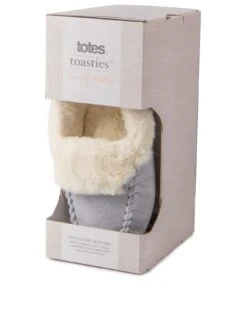 TOTES Moccasin Sparkle Slippers - Grey -Totes VNVY4 SQ3 0000000005 GREY SLb