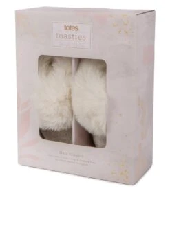 TOTES Textured Faux Fur Mule Slippers - Cream -Totes VNYHS SQ3 0000000067 CREAM SLb