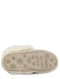 TOTES Textured Faux Fur Mule Slippers - Cream -Totes VNYHS SQ5 0000000067 CREAM SLu
