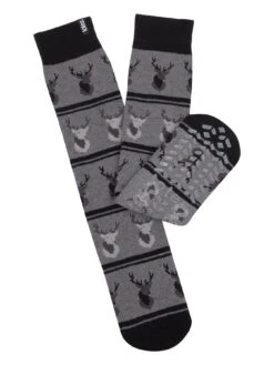 TOTES Original Novelty Stag Slipper Socks - Multi