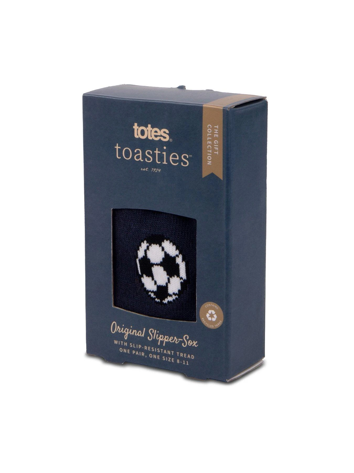 TOTES Original Novelty Football Slipper Socks - Multi 4 TOTES Original Novelty Football Slipper Socks - Multi - Image 2