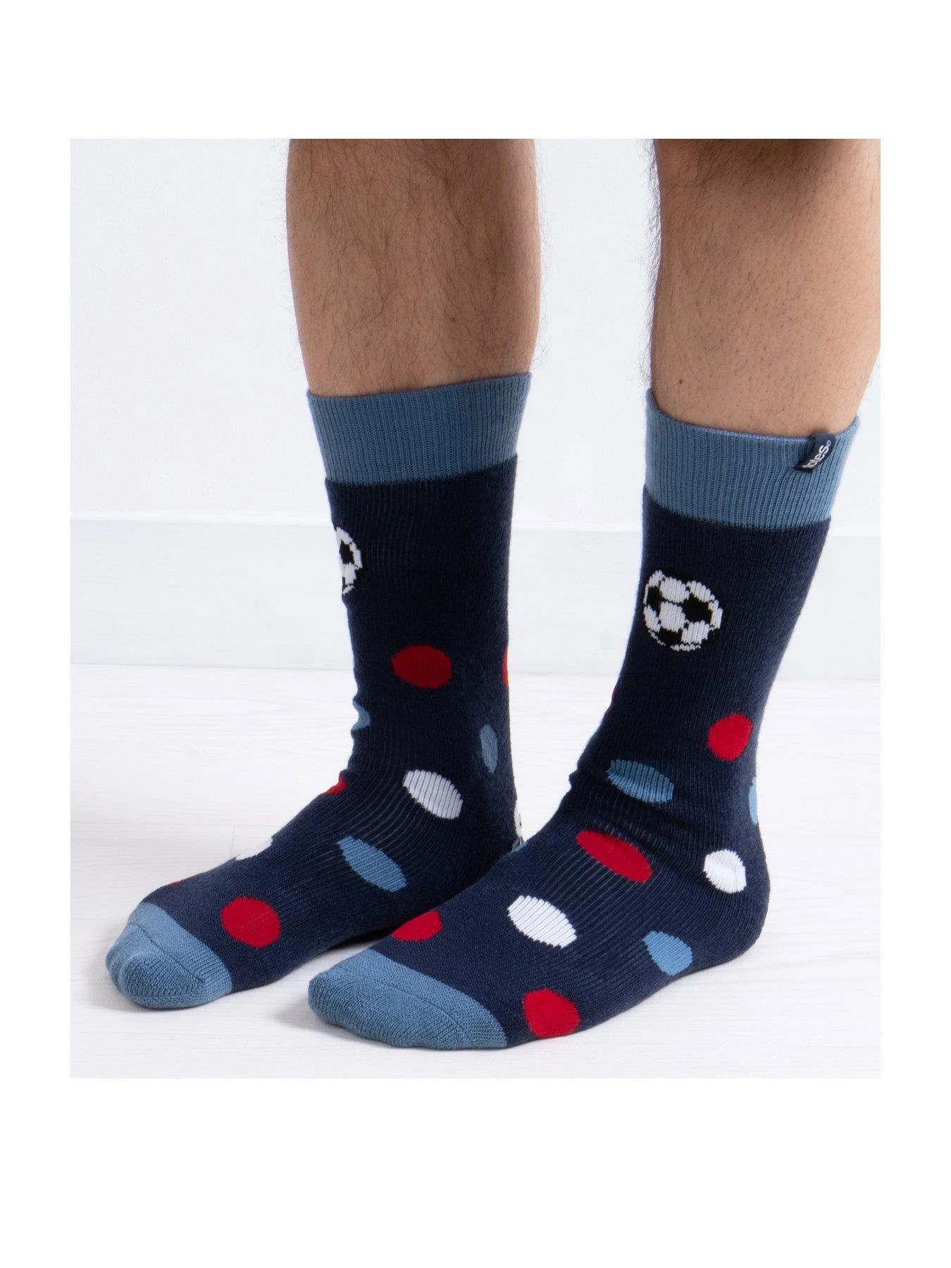 TOTES Original Novelty Football Slipper Socks - Multi 5 TOTES Original Novelty Football Slipper Socks - Multi - Image 3