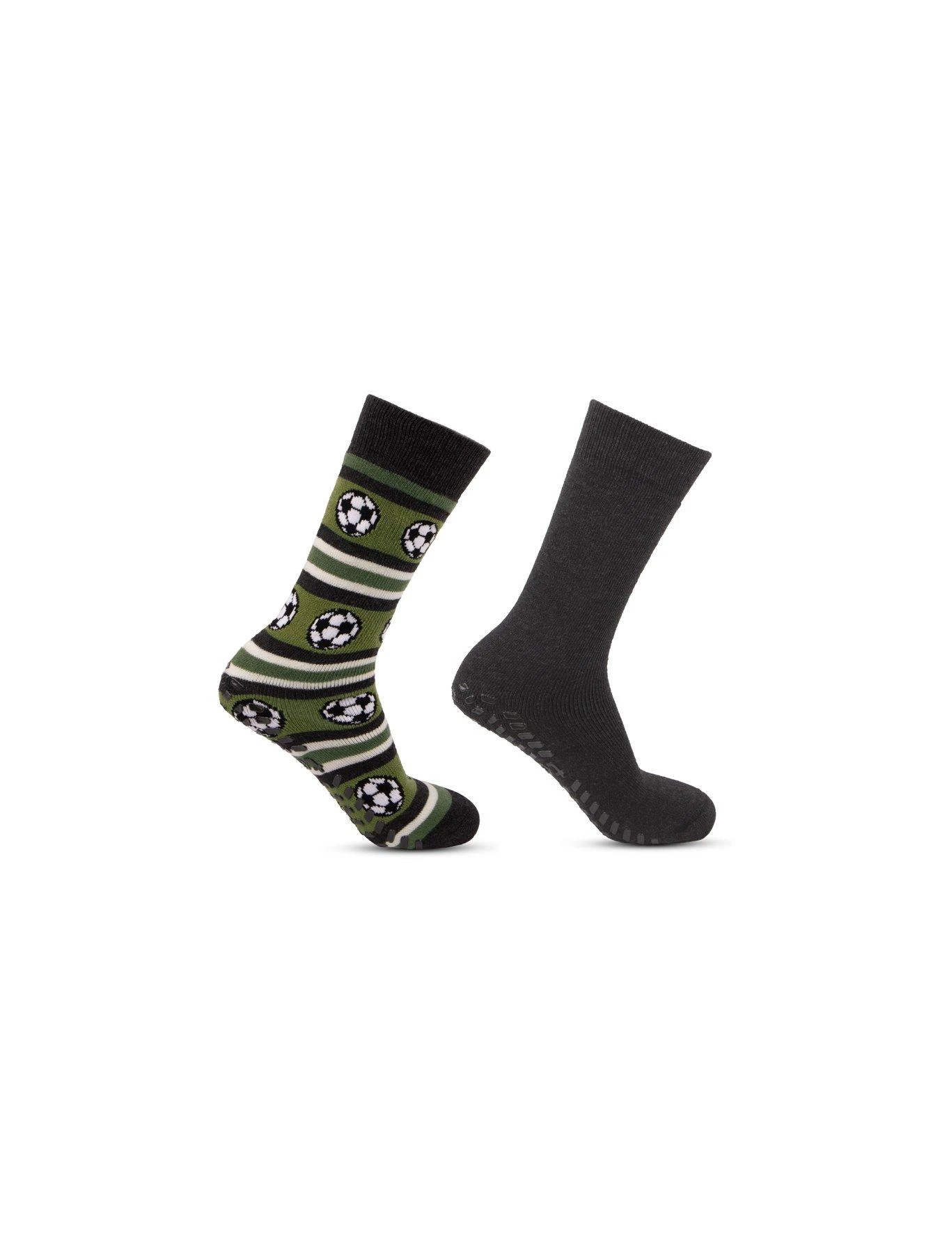 TOTES 2 Pack Original Football Slipper Socks - Multi 5 TOTES 2 Pack Original Football Slipper Socks - Multi - Image 3