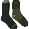 TOTES 2 Pack Mens Brushed Thermal Socks - Khaki -Totes VQ8GB SQ1 0000000058 KHAKI SLf