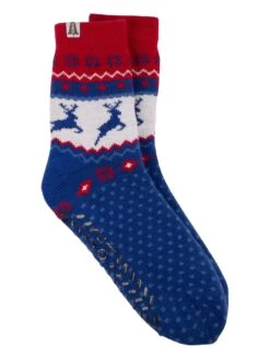 TOTES Fairisle Sherpa Lined Slipper Socks - Multi