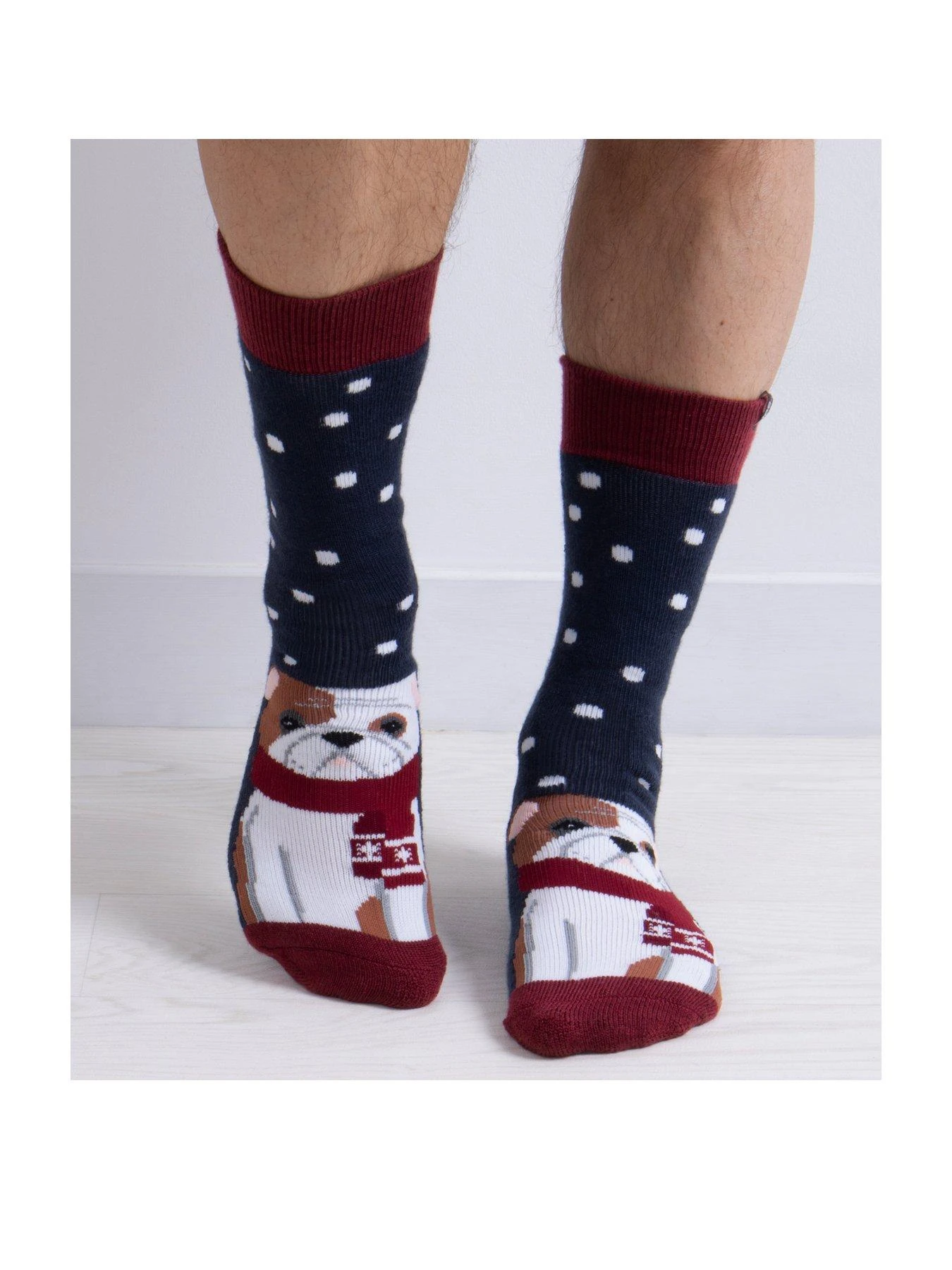 TOTES Original Novelty Dog Slipper Socks - Multi 4 TOTES Original Novelty Dog Slipper Socks - Multi - Image 2