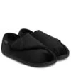 TOTES Isotoner Velour Closed Back W/Velcro Opening Slipper - Black -Totes VQA5N SQ1 0000000004 BLACK SLs