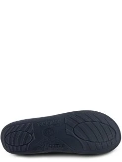 TOTES Isotoner Velour Closed Back W/Velcro Opening Slipper -Totes VQA5O SQ5 0000000048 NAVY SLu