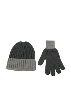 TOTES Chunky Knitted Hat And Glove Set