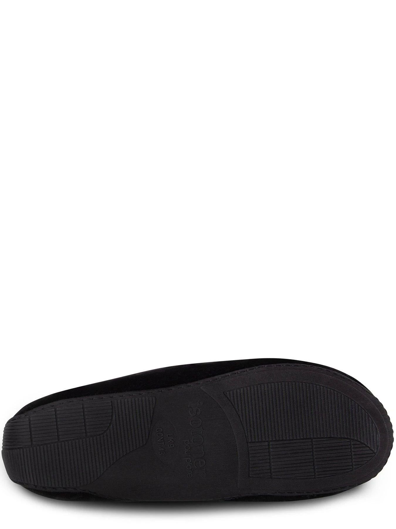 TOTES Isotoner Airtex Suedette Moccasin Slipper - Black 6 TOTES Isotoner Airtex Suedette Moccasin Slipper - Black - Image 4