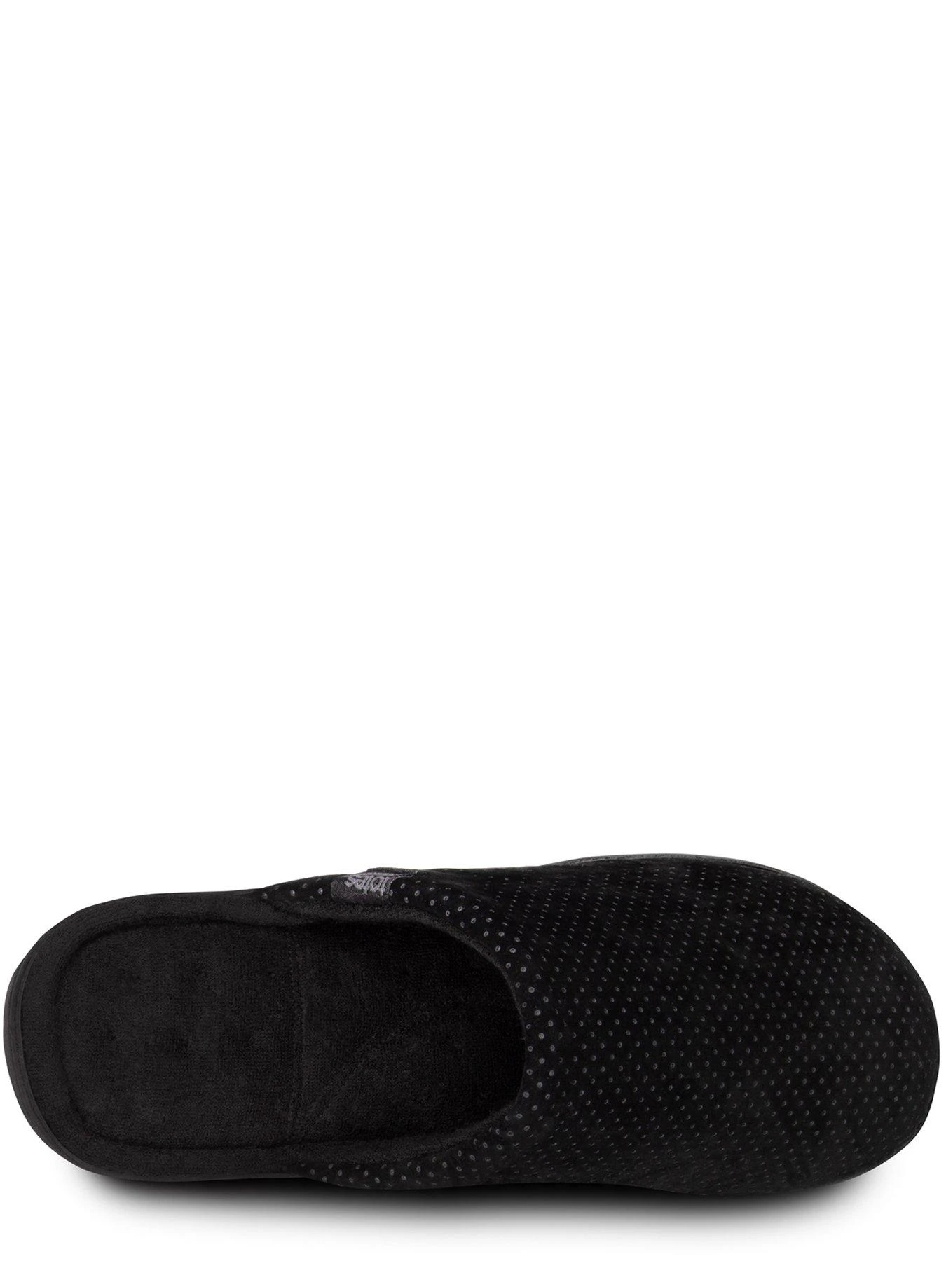 TOTES Isotoner Airtex Suedette Mule Slipper - Black 5 TOTES Isotoner Airtex Suedette Mule Slipper - Black - Image 3